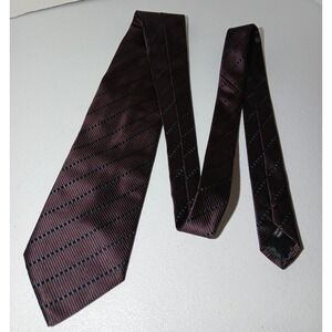 Pavone Men's Tie Handmade in‎ Italy Maroon Purple Pattern Necktie #1234